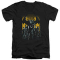 Justice League Movie Stand Up to Evil Mens Slim Fit V-Neck T Shirt Black Officially Licensed
