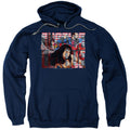 Justice League Movie Rally Mens Hoodie Navy Blue Officially Licensed
