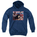 Justice League Movie Rally Kids Youth Hoodie Navy Blue Officially Licensed