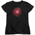 Justice League Movie Cyborg Logo Womens T Shirt Black Officially Licensed