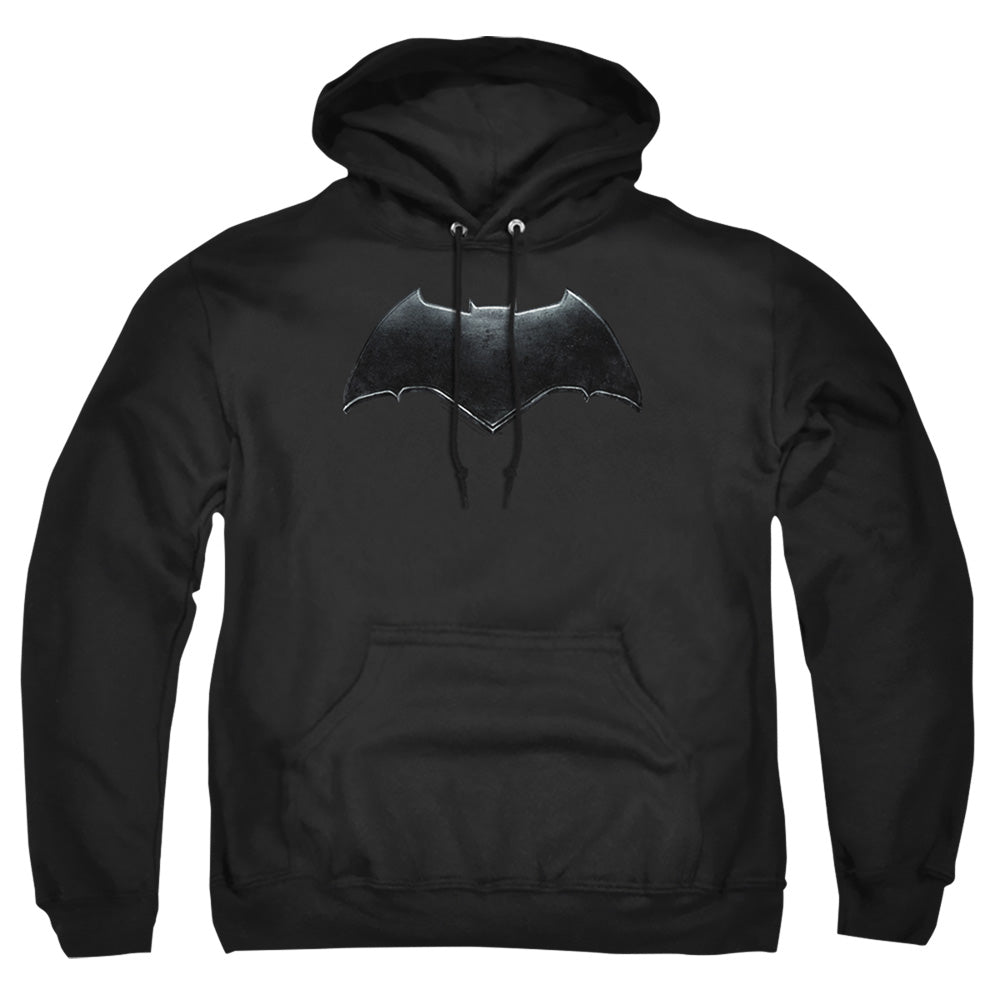 Justice League Movie Batman Logo Mens Hoodie Black Officially Licensed