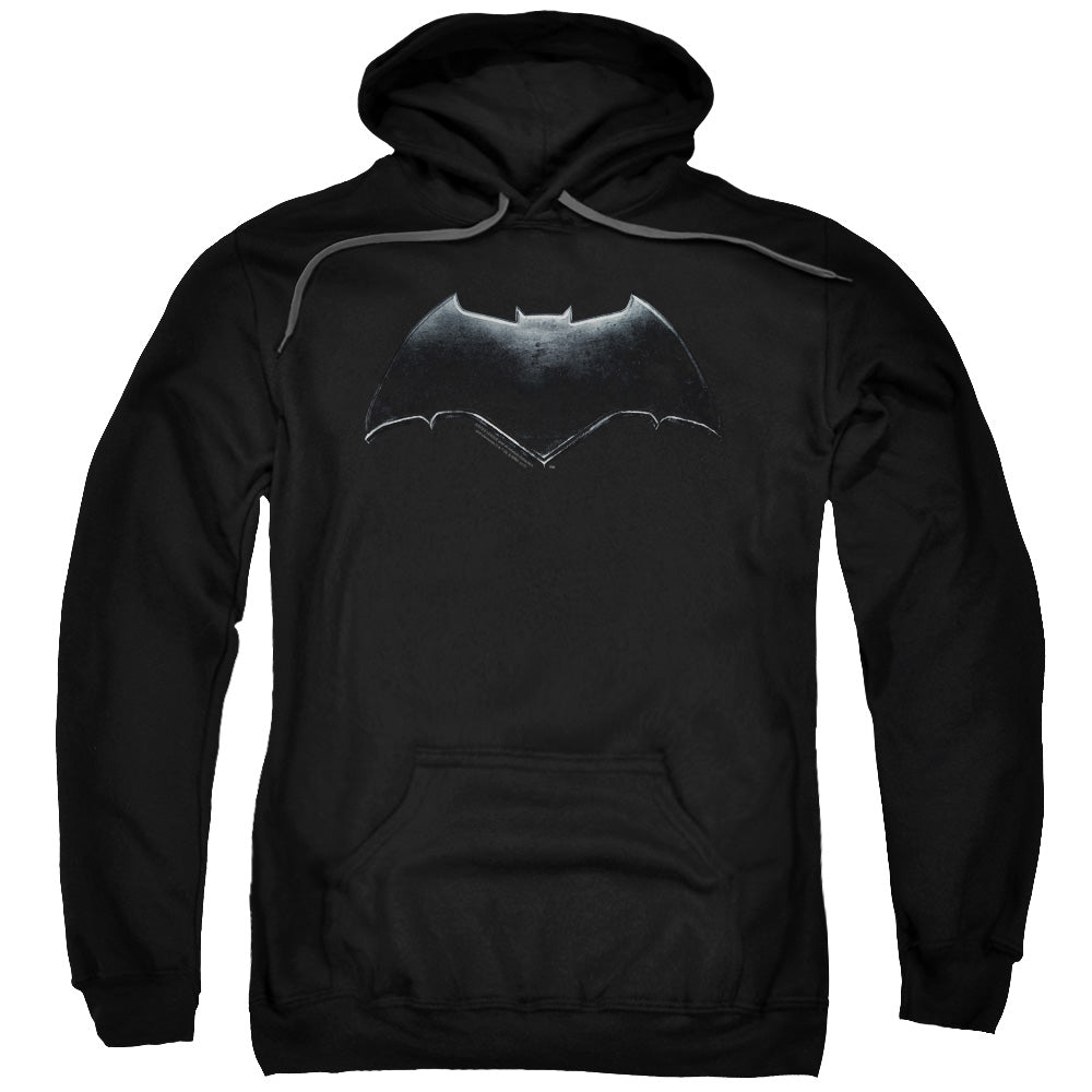 Justice League Movie Batman Logo Mens Hoodie Black Officially Licensed