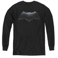 Justice League Movie Batman Logo Long Sleeve Kids Youth T Shirt Black Officially Licensed