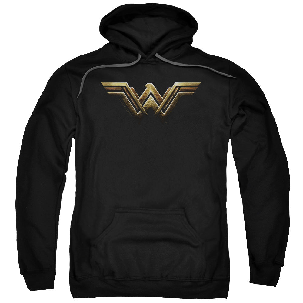 Justice League Movie Wonder Woman Logo Mens Hoodie Black Officially Licensed
