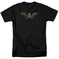Justice League Movie Wonder Woman Logo Mens T Shirt Black Officially Licensed