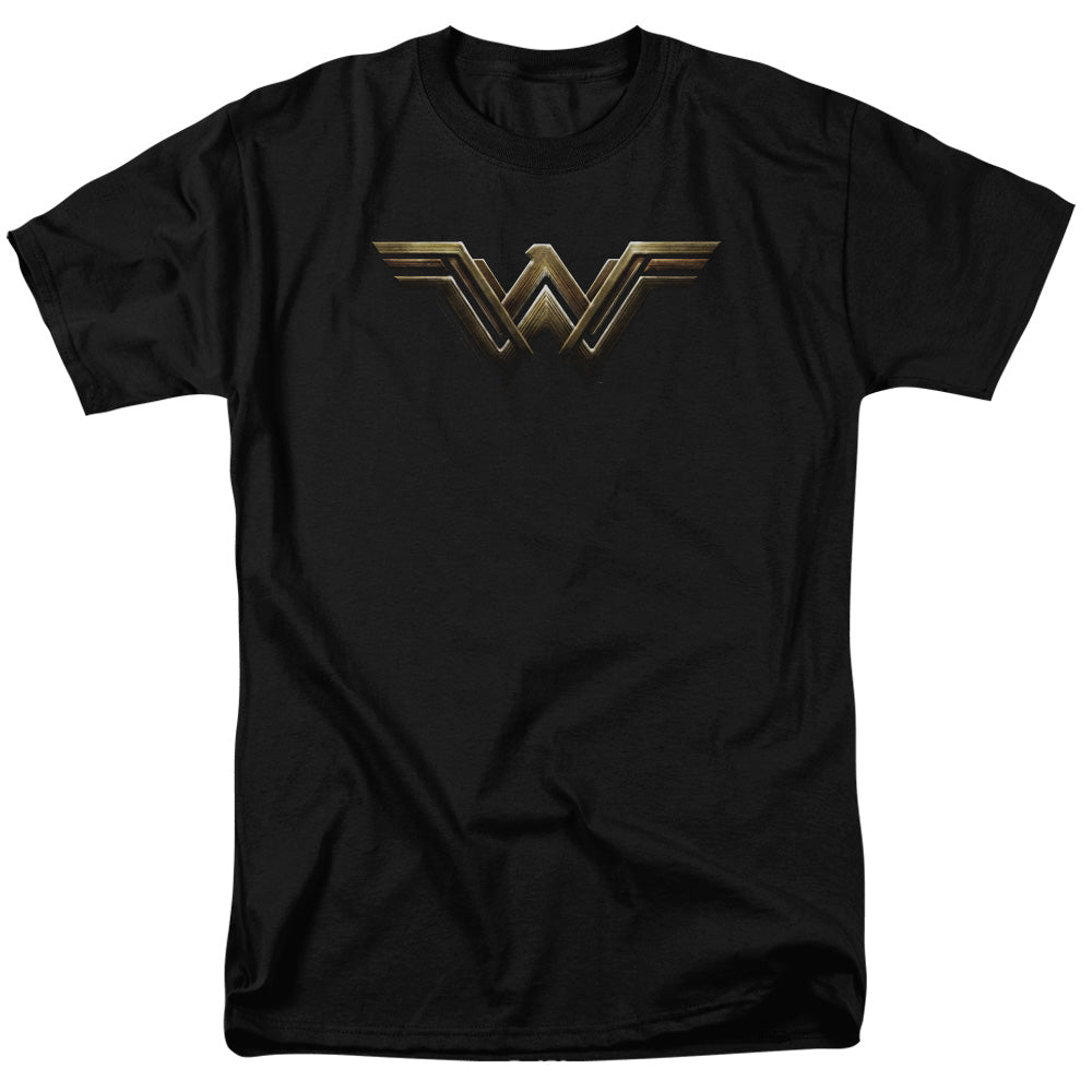 Justice League Movie Wonder Woman Logo Mens T Shirt Black Officially Licensed