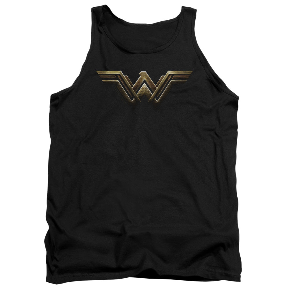 Justice League Movie Wonder Woman Logo Mens Tank Top Shirt Black Officially Licensed
