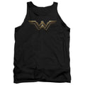 Justice League Movie Wonder Woman Logo Mens Tank Top Shirt Black Officially Licensed