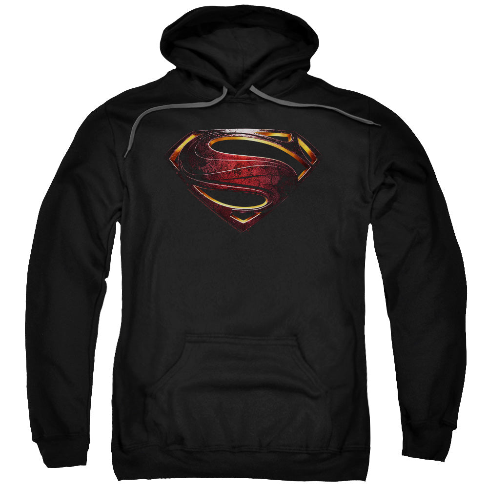 Justice League Movie Superman Logo Mens Hoodie Black Officially Licensed