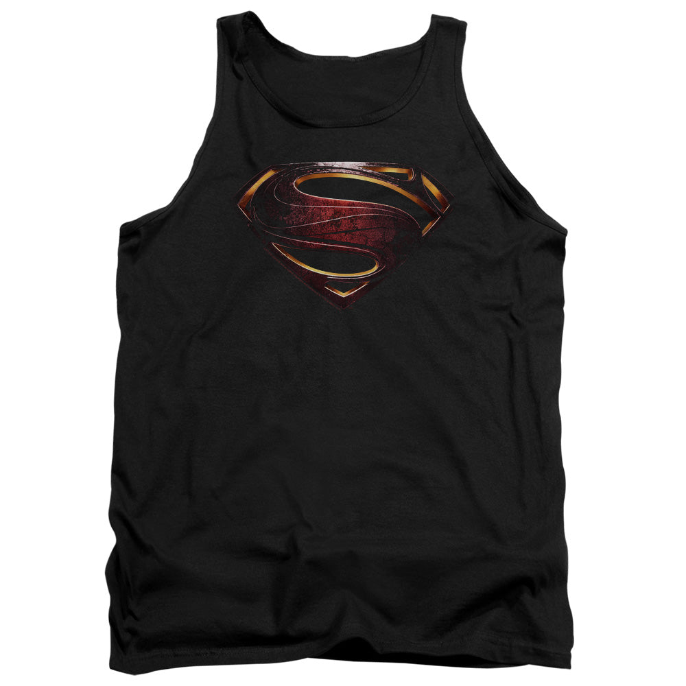 Justice League Movie Superman Logo Mens Tank Top Shirt Black Officially Licensed