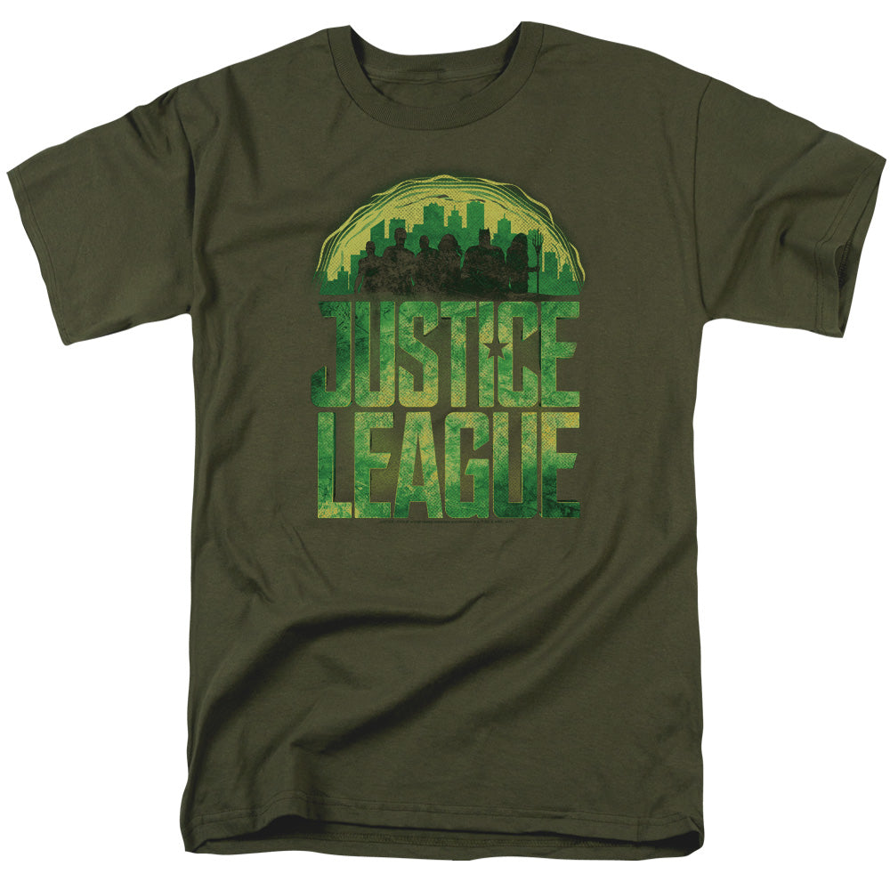 Justice League Movie Kryptonite Mens T Shirt Military Green Officially Licensed