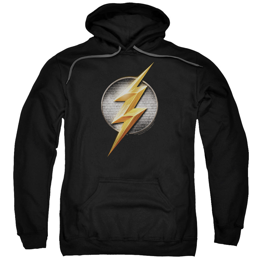Justice League Movie Flash Logo Mens Hoodie Black Officially Licensed