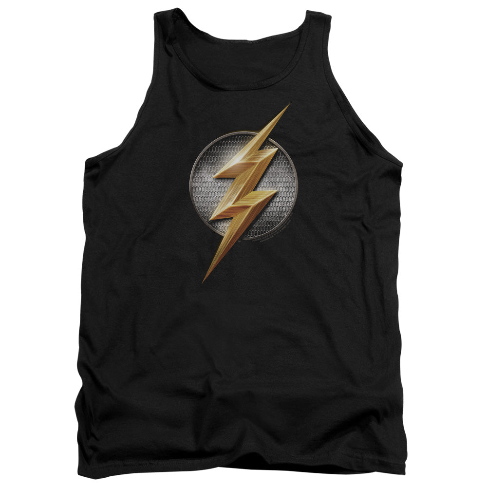 Justice League Movie Flash Logo Mens Tank Top Shirt Black Officially Licensed