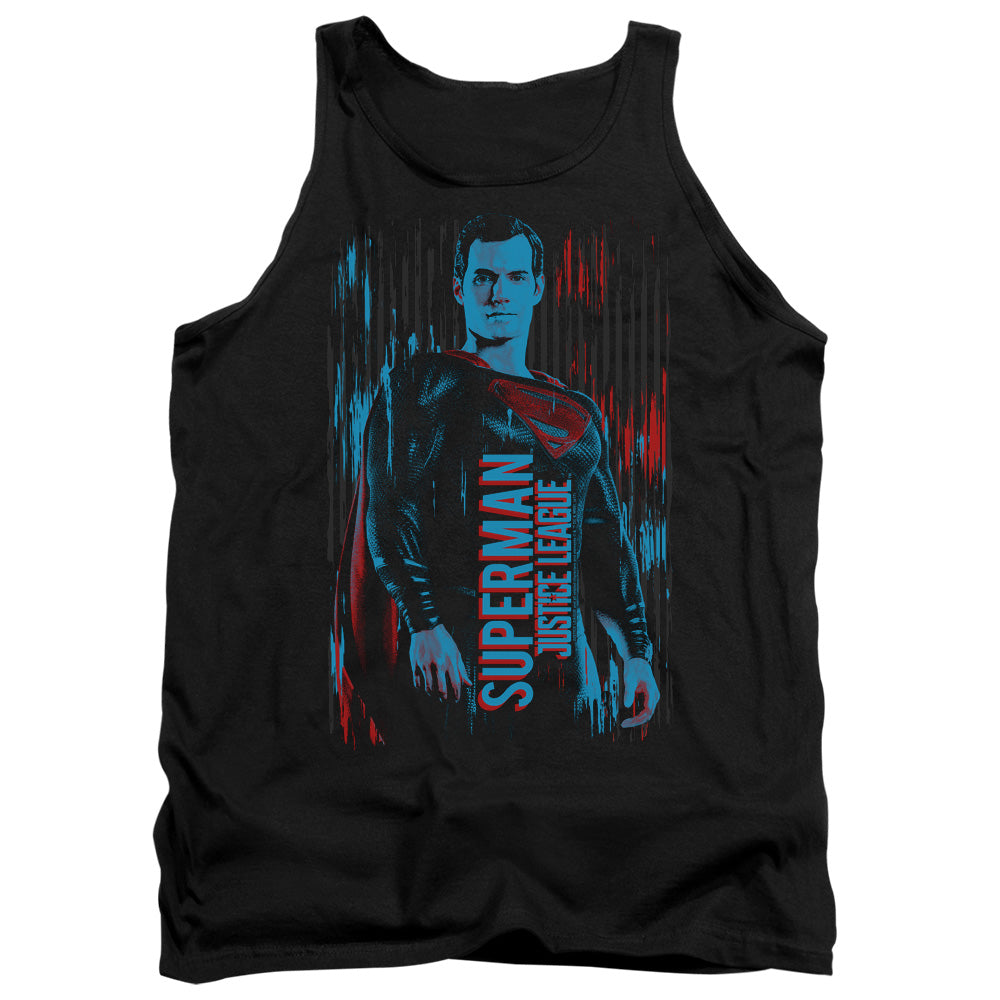 Justice League Movie Superman Mens Tank Top Shirt Black Officially Licensed