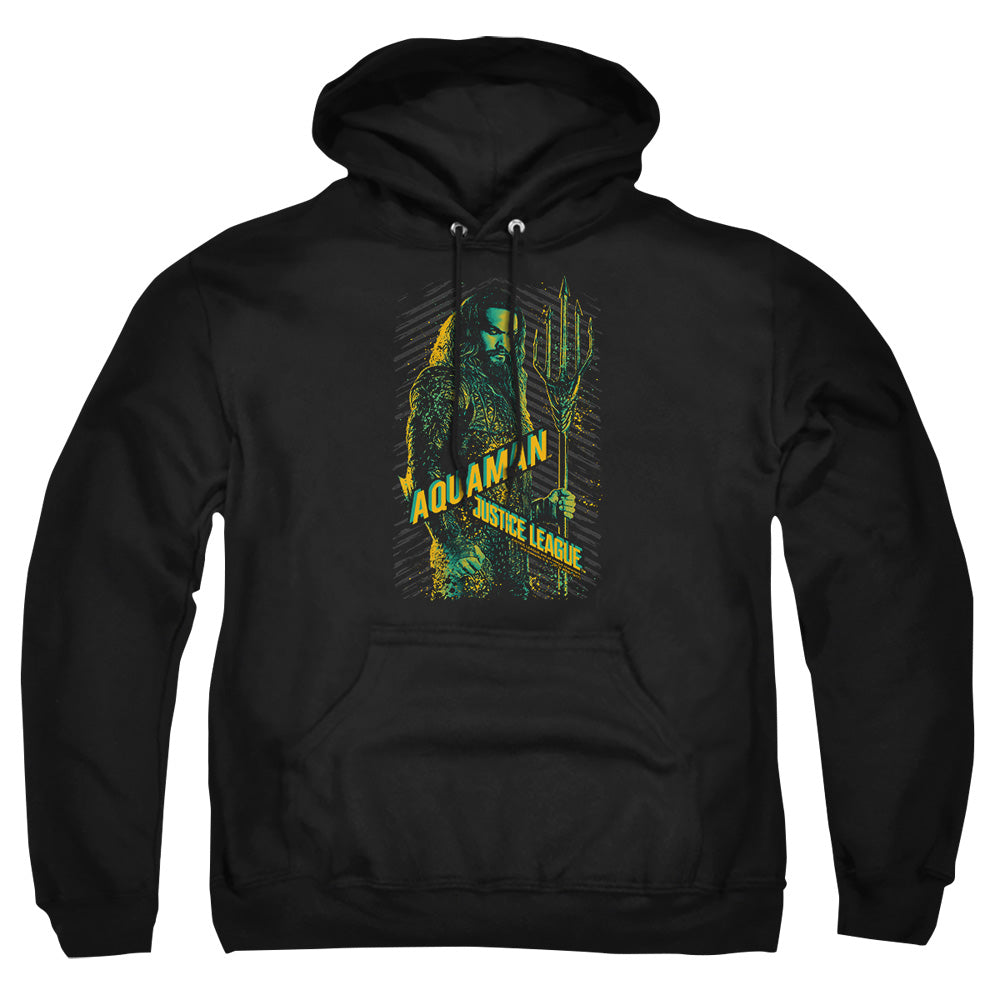 Justice League Movie Aquaman Mens Hoodie Black Officially Licensed