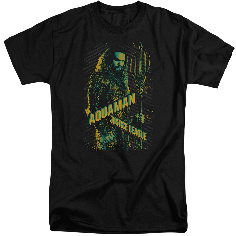 Justice League Movie Aquaman Mens Tall T Shirt Black Officially Licensed