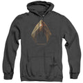Justice League Movie Aquaman Logo Heather Mens Hoodie Black Officially Licensed