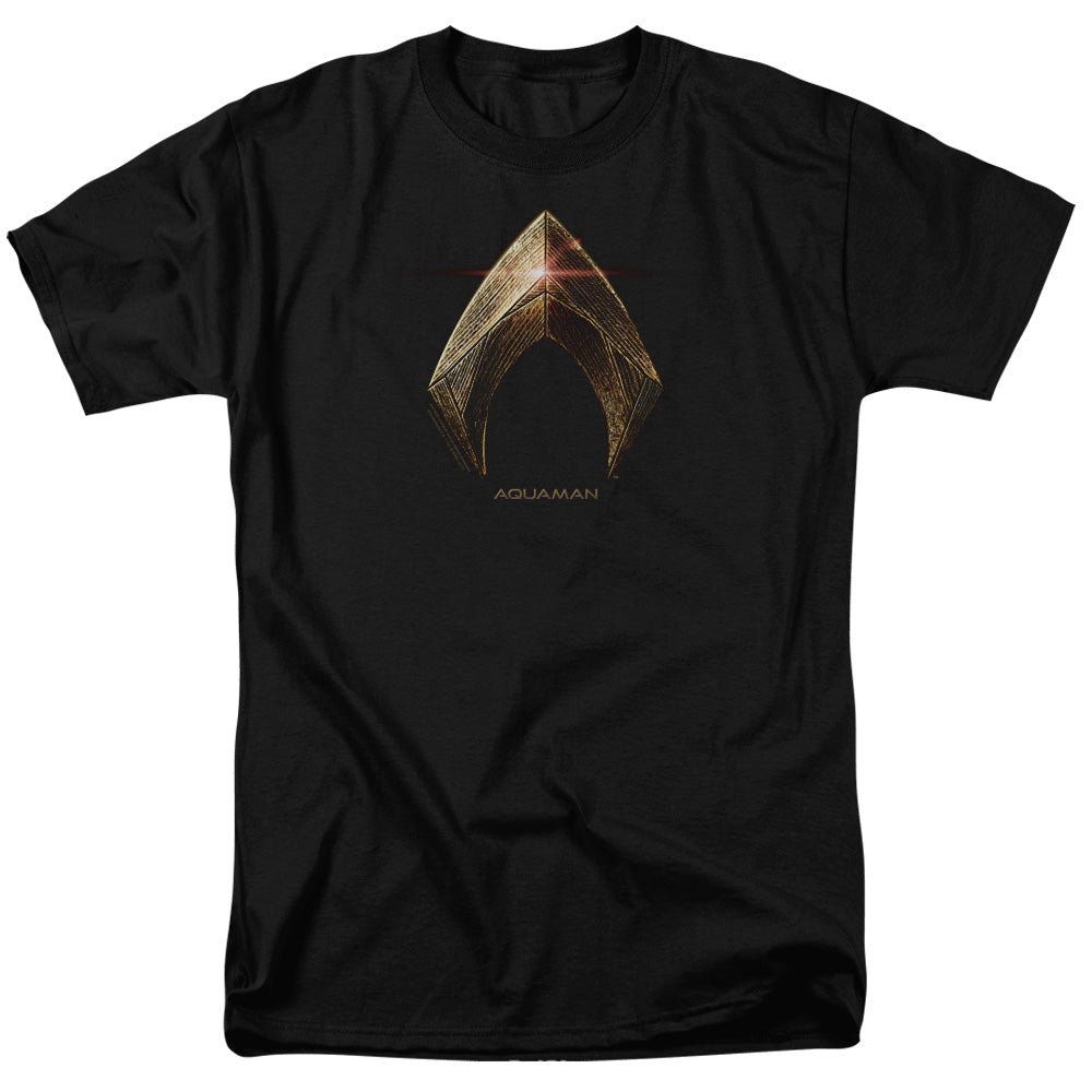Justice League Movie Aquaman Logo Mens T Shirt Black Officially Licensed