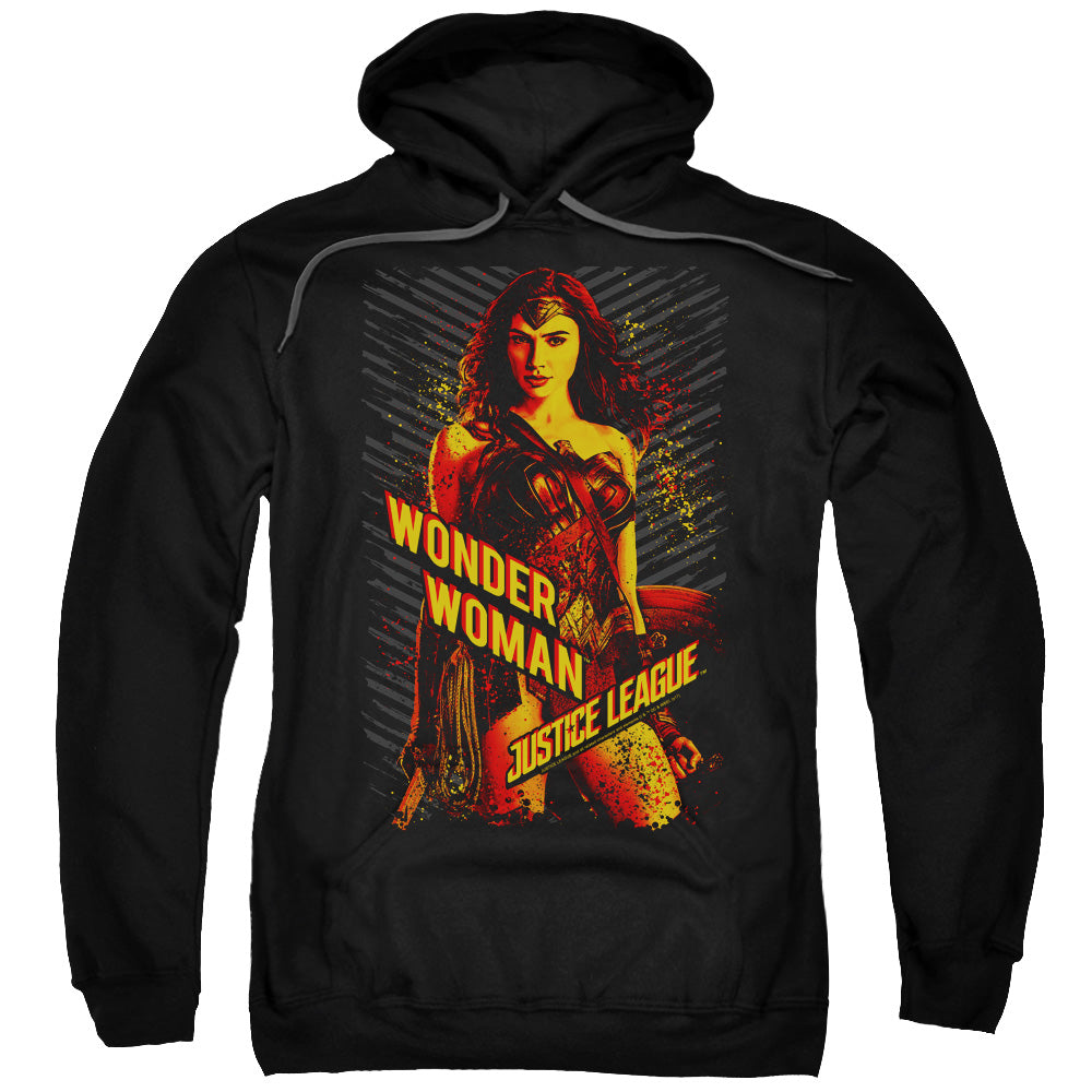 Justice League Movie Wonder Woman Mens Hoodie Black Officially Licensed
