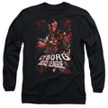 Justice League Movie Cyborg Mens Long Sleeve Shirt Black Officially Licensed Officially Licensed