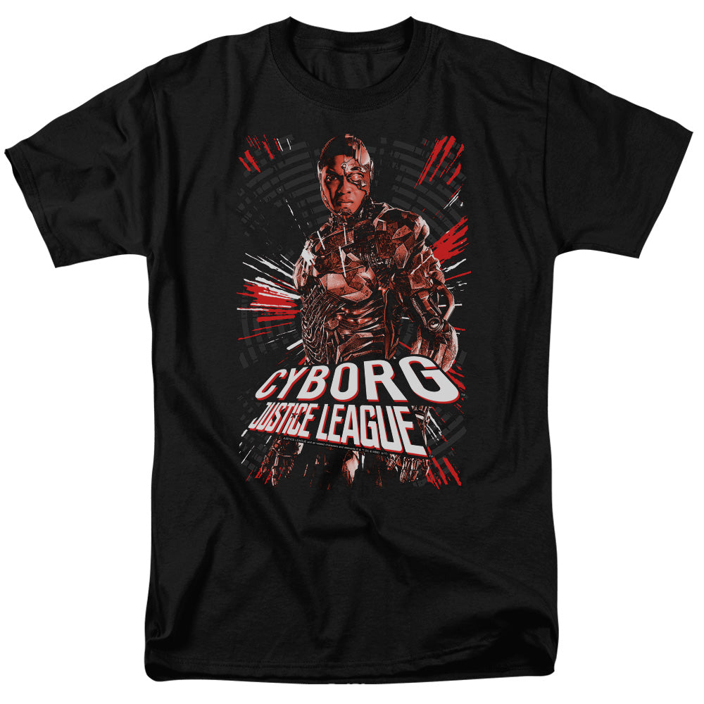 Justice League Movie Cyborg Mens T Shirt Black Officially Licensed