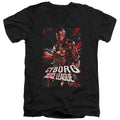 Justice League Movie Cyborg Mens Slim Fit V-Neck T Shirt Black Officially Licensed