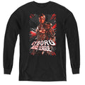 Justice League Movie Cyborg Long Sleeve Kids Youth T Shirt Black Officially Licensed
