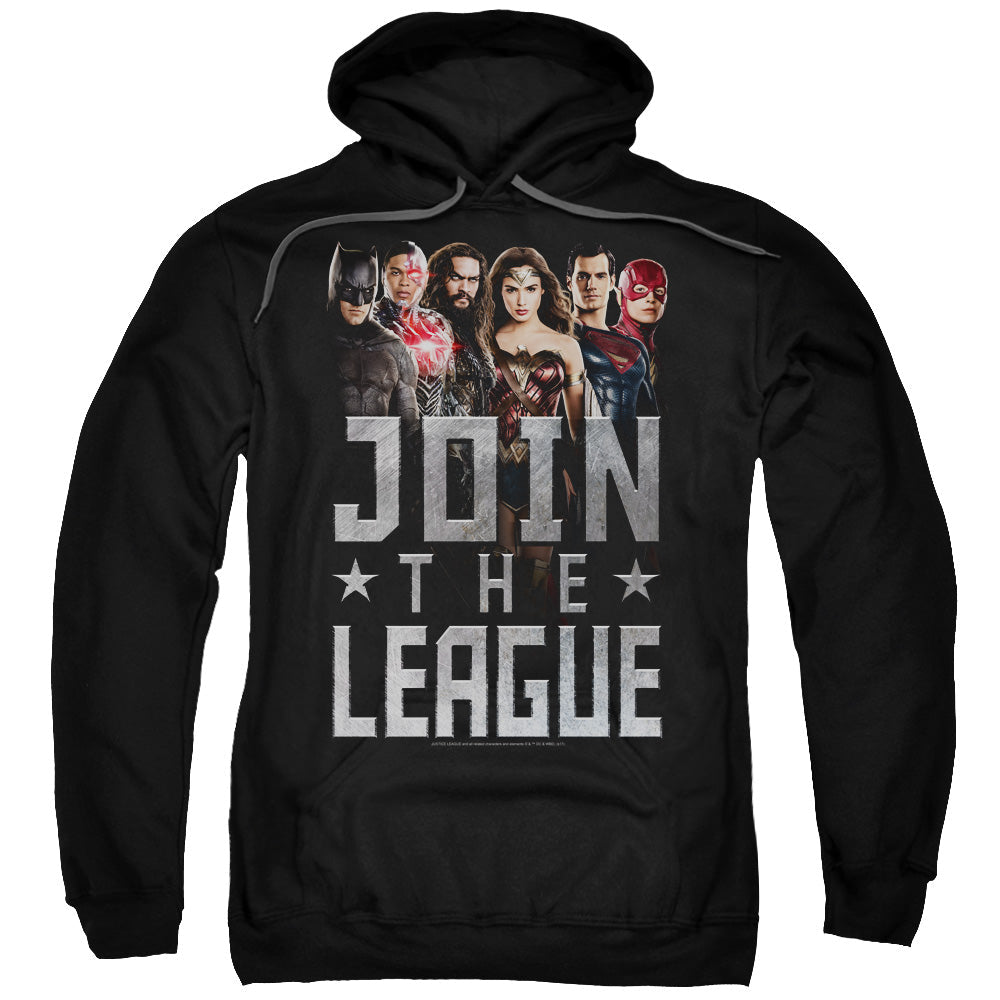 Justice League Movie Join The League Mens Hoodie Black Officially Licensed