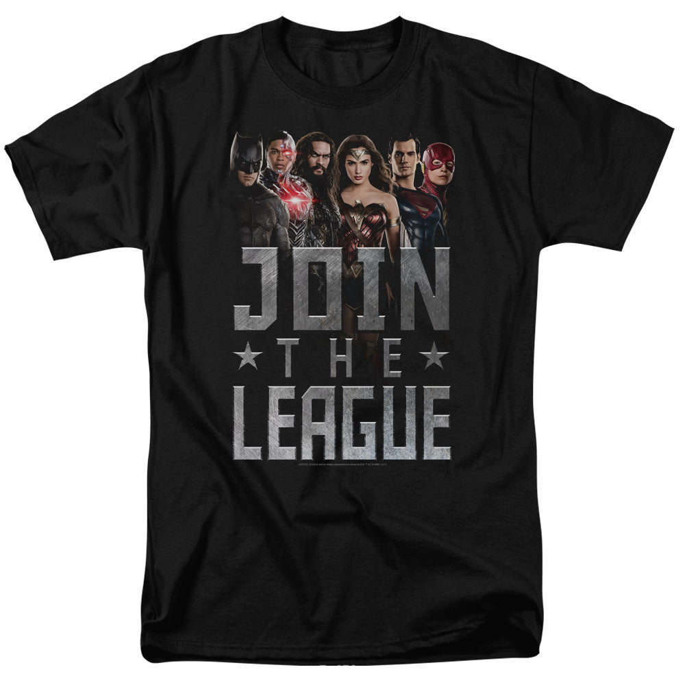 Justice League Movie Join The League Mens T Shirt Black Officially Licensed