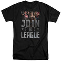 Justice League Movie Join The League Mens Tall T Shirt Black Officially Licensed