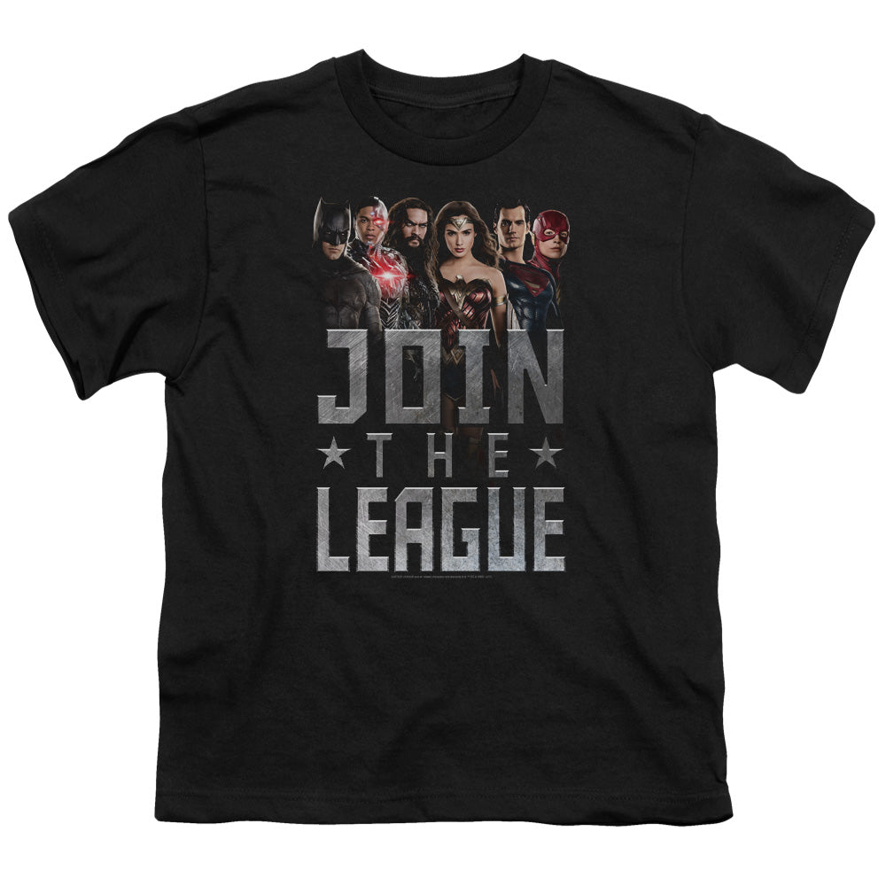 Justice League Movie Join the League Kids Youth T Shirt Black Officially Licensed