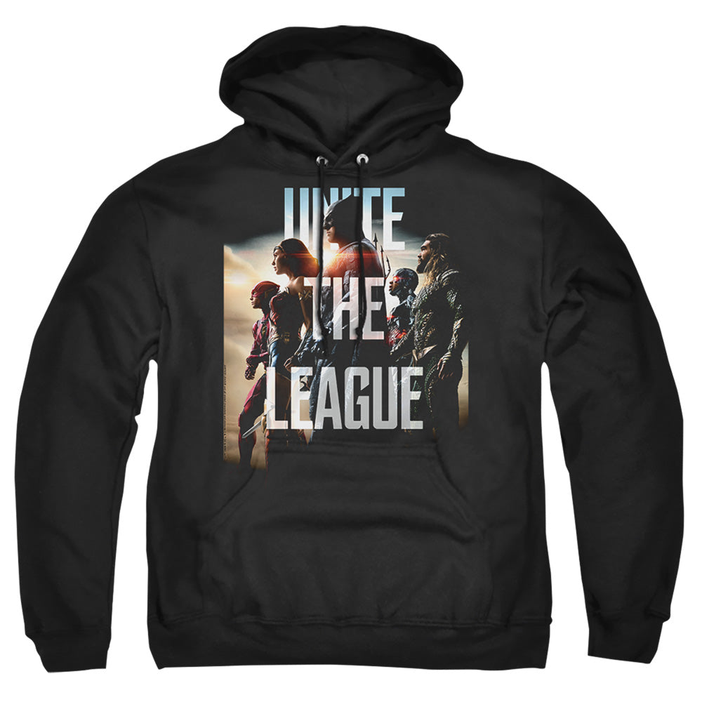 Justice League Movie Dawn Mens Hoodie Black Officially Licensed