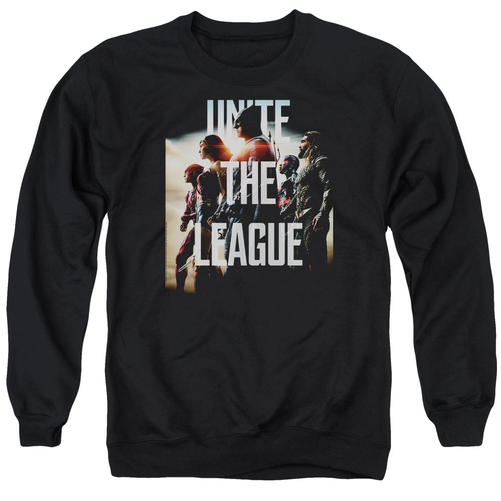 Justice League Movie Dawn Mens Crewneck Sweatshirt Black Officially Licensed