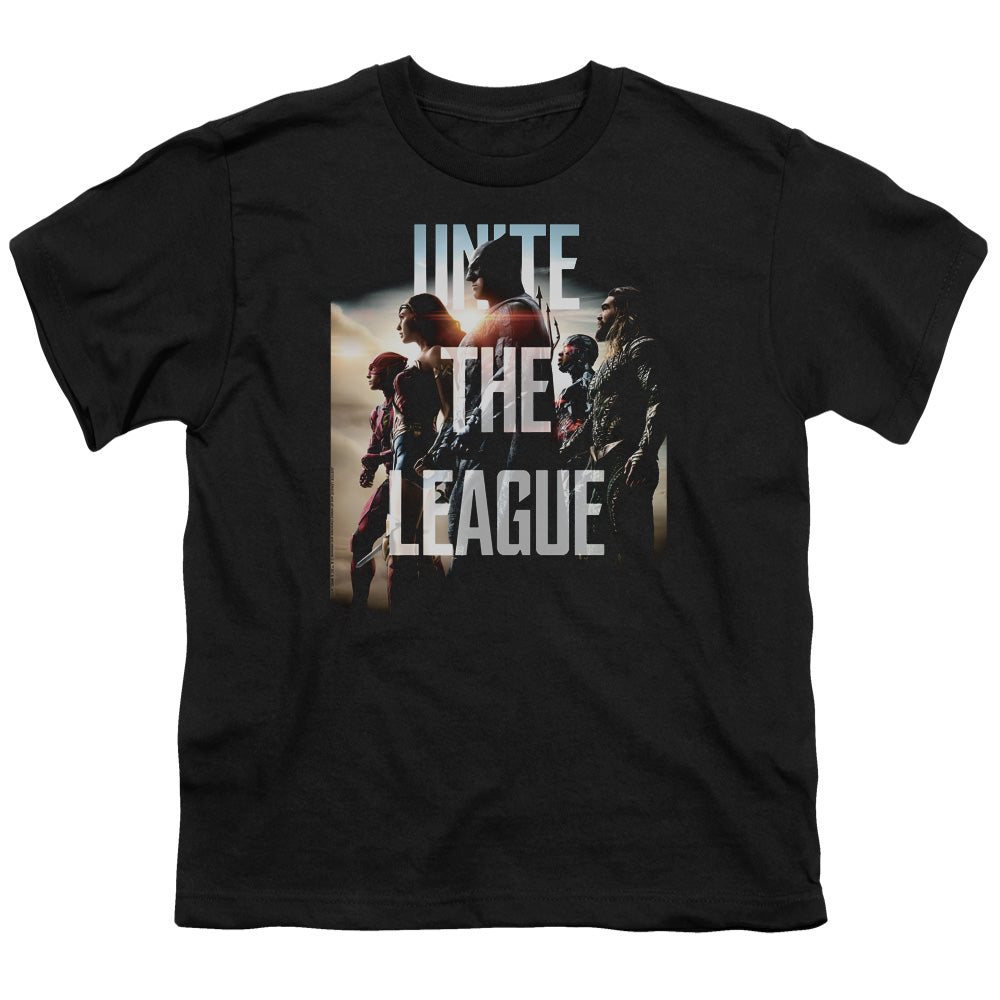 Justice League Movie Dawn Kids Youth T Shirt Black Officially Licensed