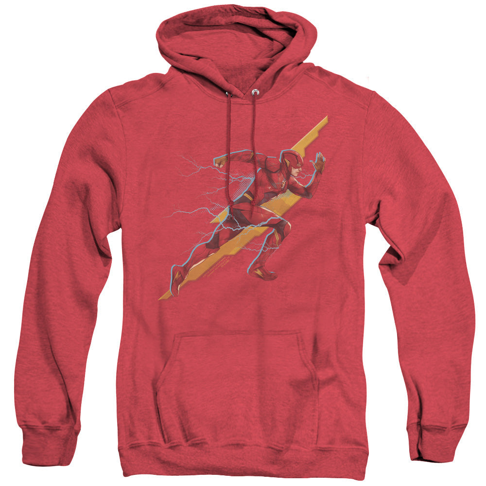 Justice League Movie Flash Forward Heather Mens Hoodie Red Officially Licensed