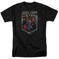 Justice League Movie Charge Mens T Shirt Black Officially Licensed