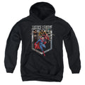 Justice League Movie Charge Kids Youth Hoodie Black Officially Licensed