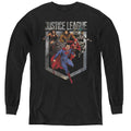 Justice League Movie Charge Long Sleeve Kids Youth T Shirt Black Officially Licensed