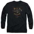 Justice League Movie Batmobile Mens Long Sleeve Shirt Black Officially Licensed Officially Licensed