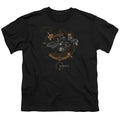 Justice League Movie Batmobile Kids Youth T Shirt Black Officially Licensed