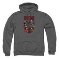 Justice League Movie League Of Six Mens Hoodie Charcoal Officially Licensed