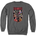 Justice League Movie League Of Six Mens Crewneck Sweatshirt Charcoal Officially Licensed