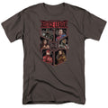Justice League Movie League Of Six Mens T Shirt Charcoal Officially Licensed