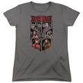 Justice League Movie League of Six Womens T Shirt Charcoal Officially Licensed