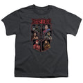 Justice League Movie League of Six Kids Youth T Shirt Charcoal Officially Licensed