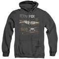Justice League Movie Flying Fox Heather Mens Hoodie Black Officially Licensed