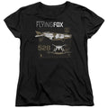 Justice League Movie Flying Fox Womens T Shirt Black Officially Licensed
