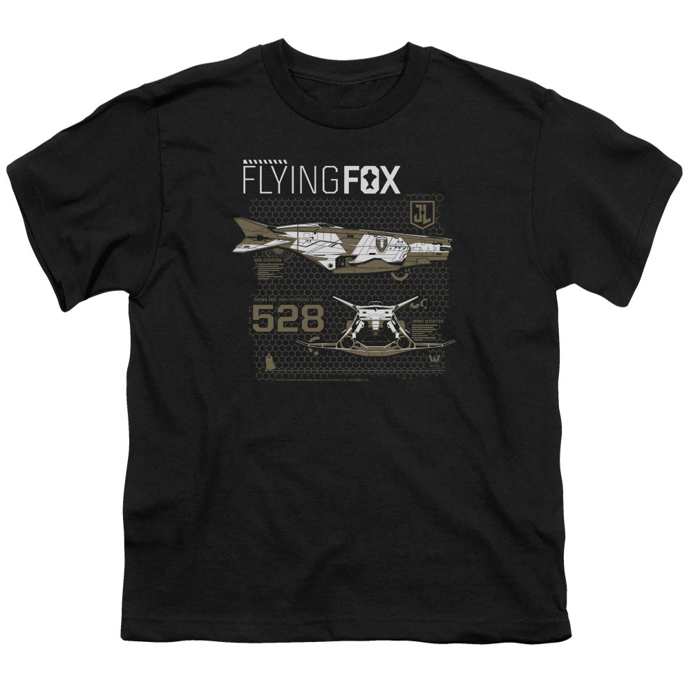 Justice League Movie Flying Fox Kids Youth T Shirt Black Officially Licensed