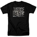 Justice League Movie Metal Logo Mens T Shirt Black Officially Licensed