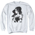 Justice League Movie Profile Mens Crewneck Sweatshirt White Officially Licensed